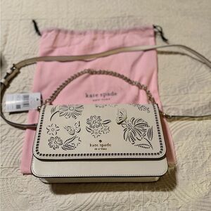 Kate Spade White Floral Crossbody Bag